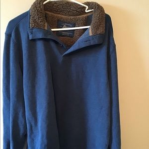 Lined button pullover by Bass